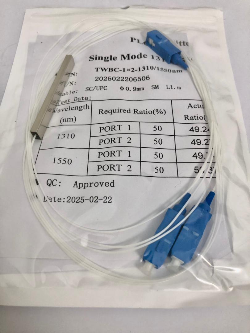اسپلیتر فیبر نوری Fiber Optic Splitter SC/UPC 1x2 