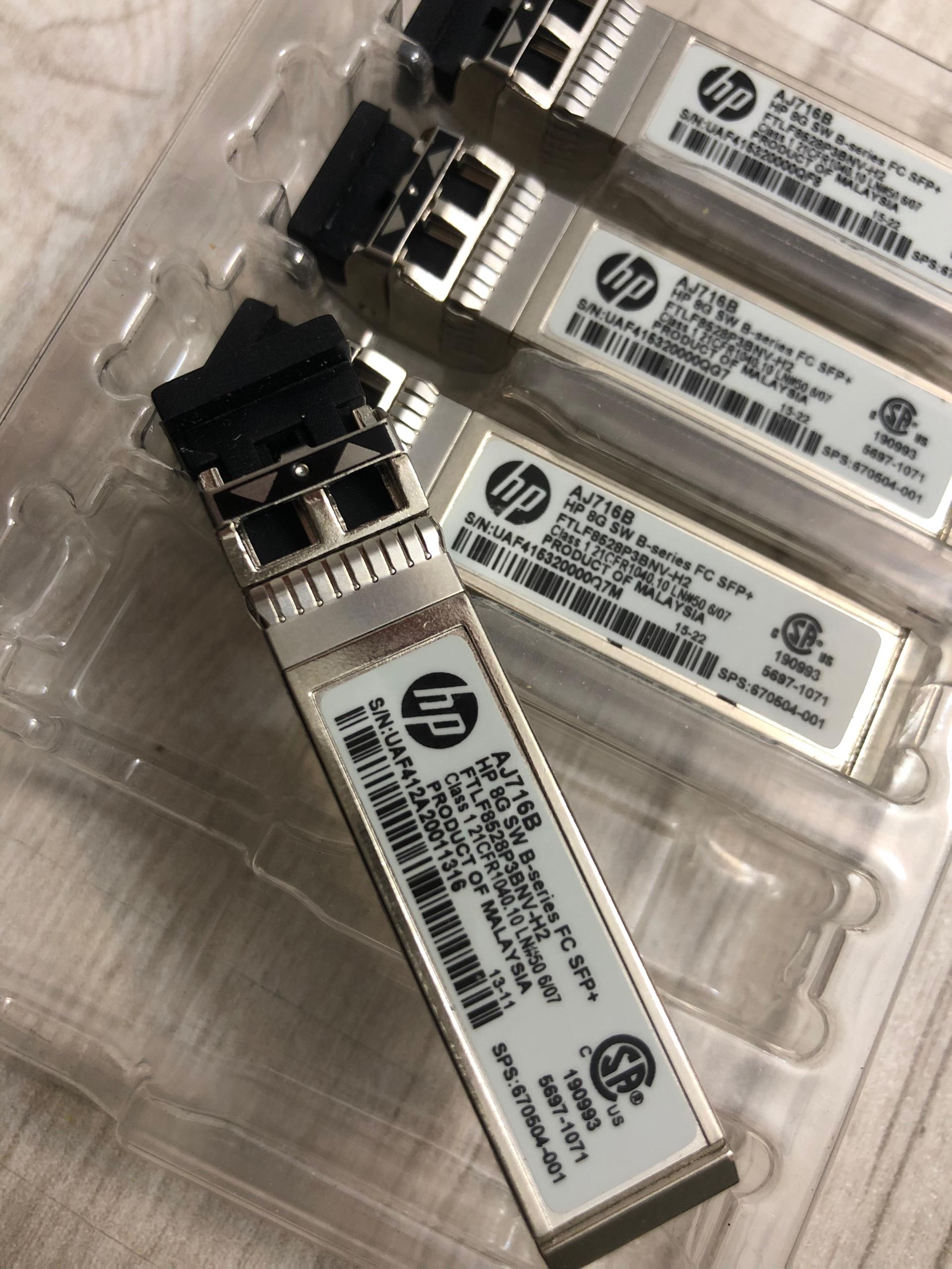 ماژول فیبر نوری +HPE AJ716B 8G SW B-series FC SFP