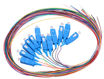 پیگتیل فیبر نوری SC-UPC SM 1.5m-12 Cores کد G652